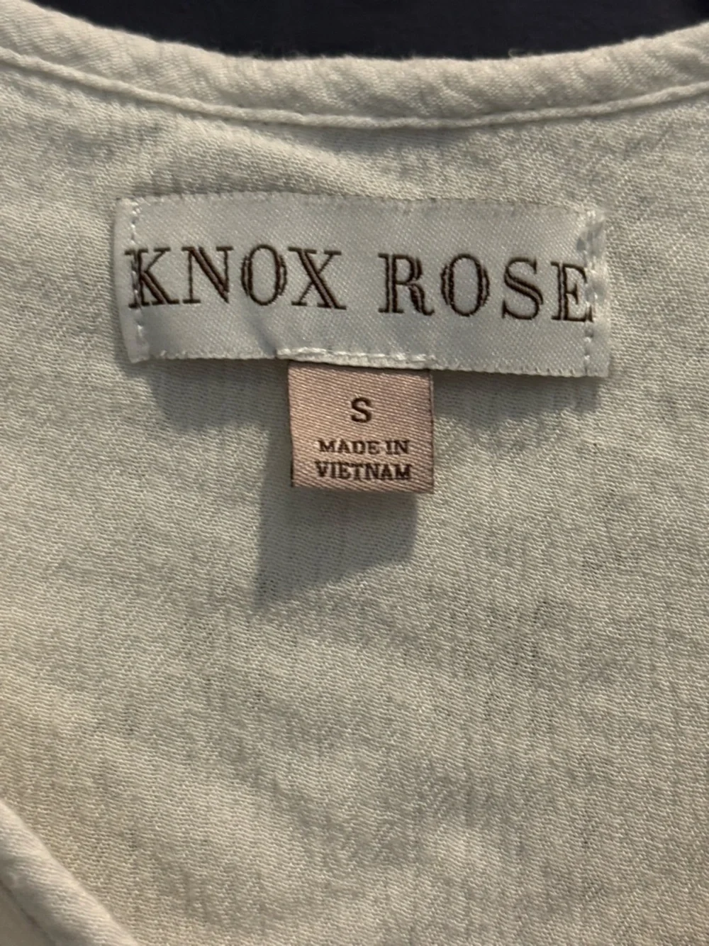 Knox Rose Ivory Crochet-Trim Long Sleeve Tiered  Boho Dress Size S - Picture 5 of 14